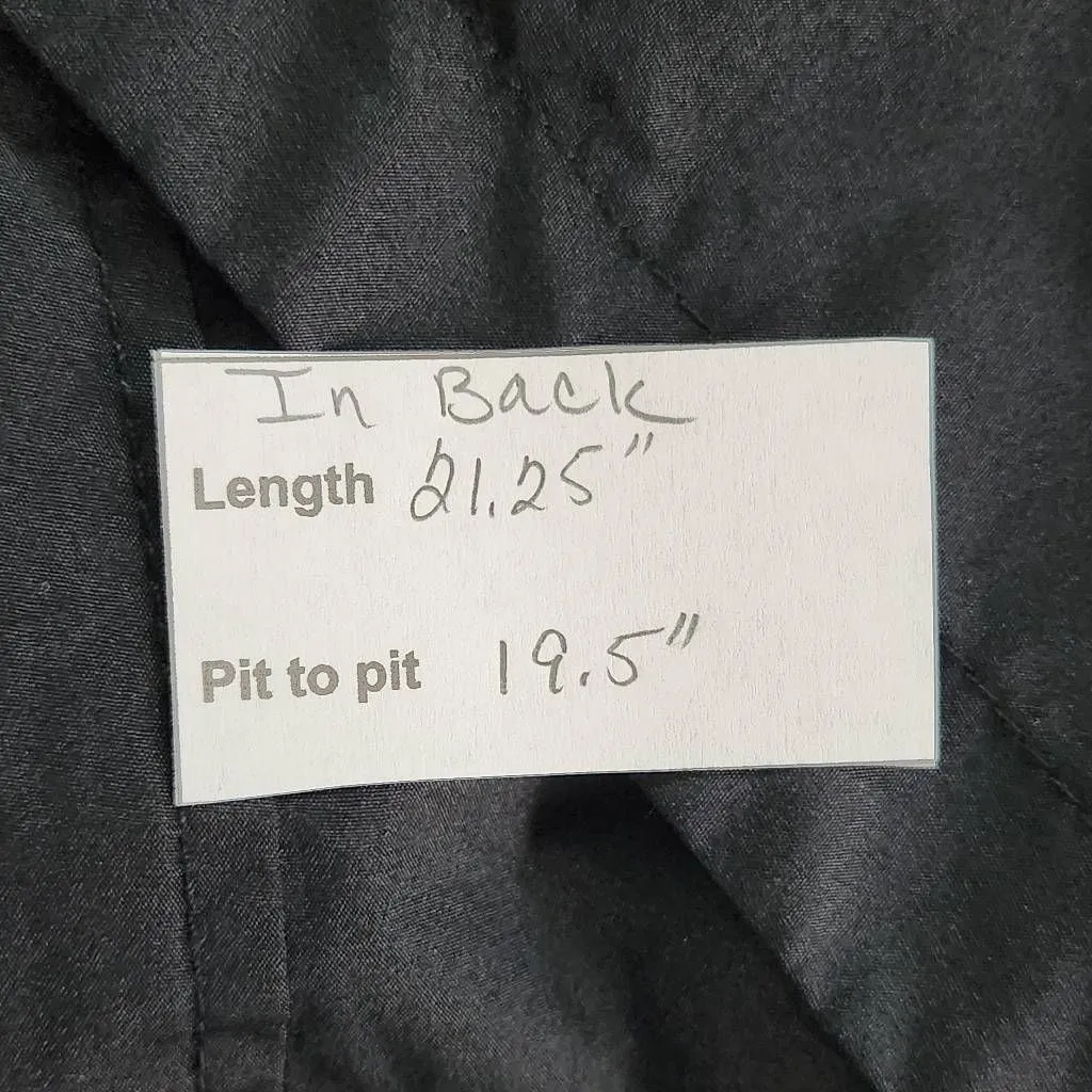 Chico's Black Moto Jacket Size Medium Black Zip-up Jacket - Image 9