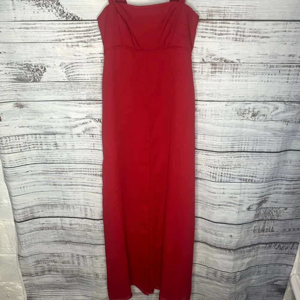 David' Bridal Red A-line Bridesmaid Dress 6 - Image 2
