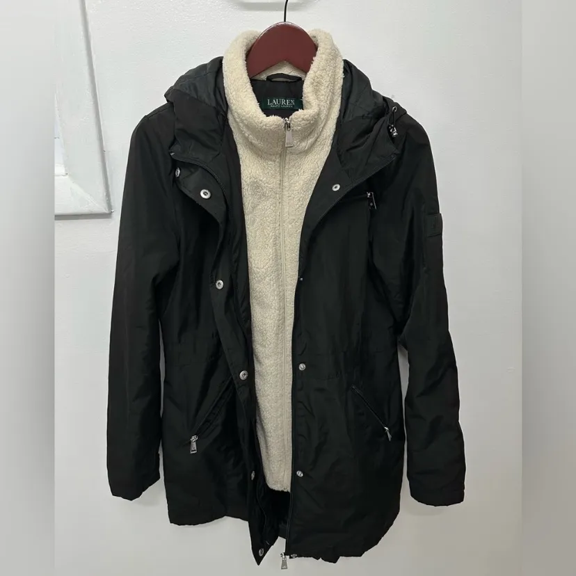 Ralph Lauren Jacket with Sherpa Zipper Attachment. Size S - Image 4