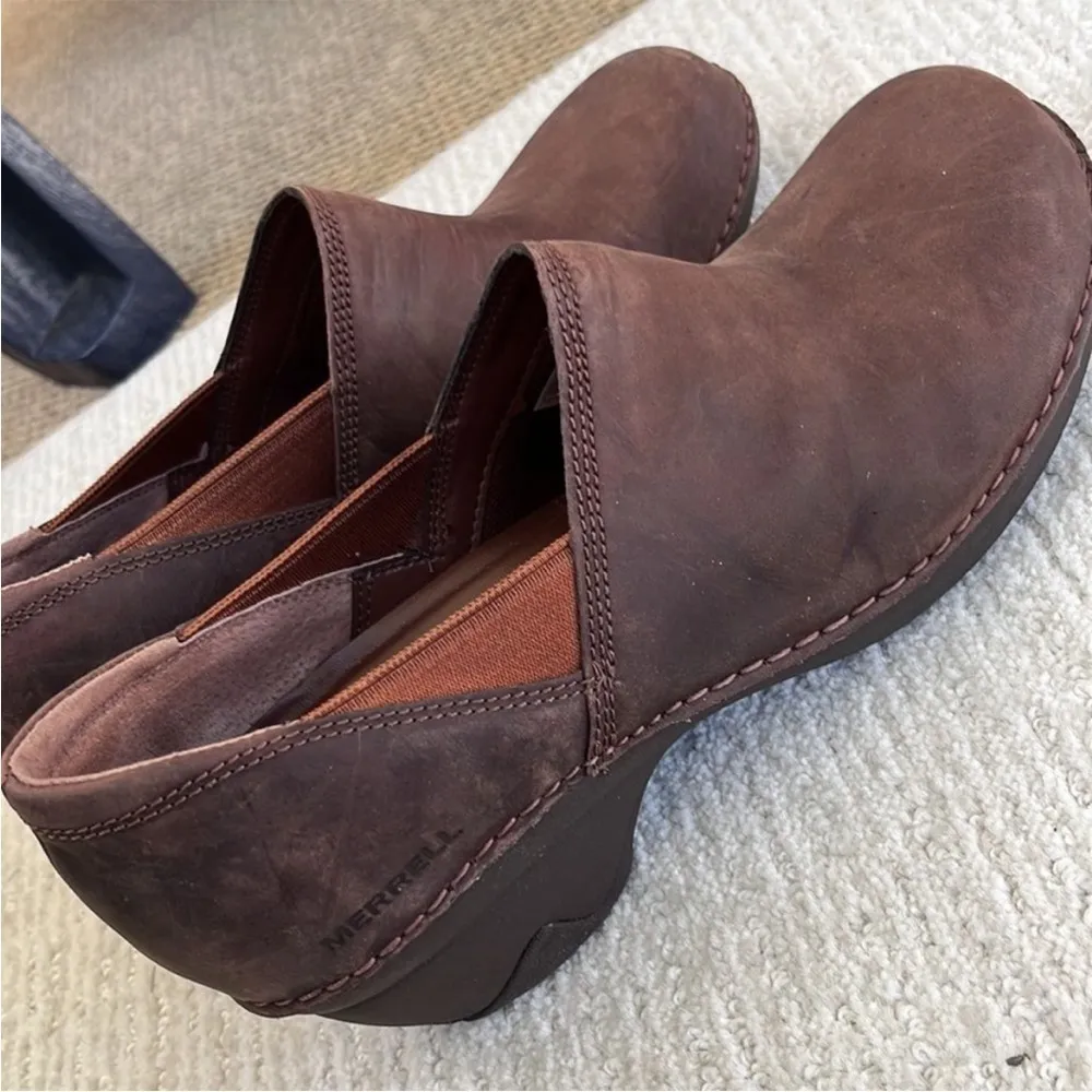 EUC Merrell Emma Leather Brunette Slip-Ons - Image 2