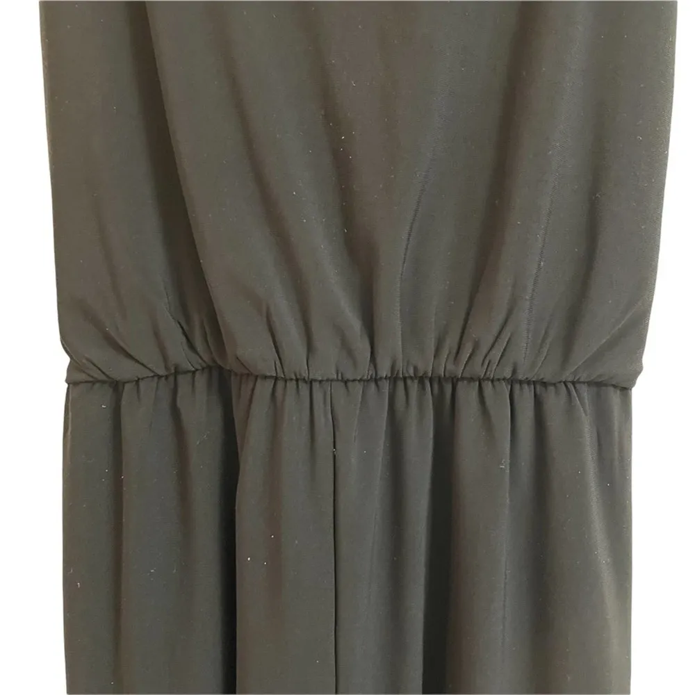 White House Black Market Black Faux Wrap Romper - Image 5