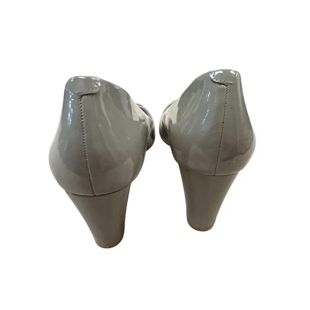 Lauren Ralph Lauren Womens Gray Patent Leather Heels Size 10B SKU 7325 - Image 5