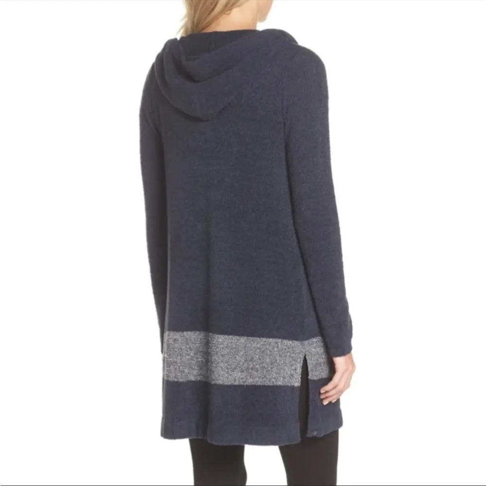 Barefoot Dreams Cozy Chic Lite Coastal Hooded Cardigan Blue Extra Small/Small - Image 3