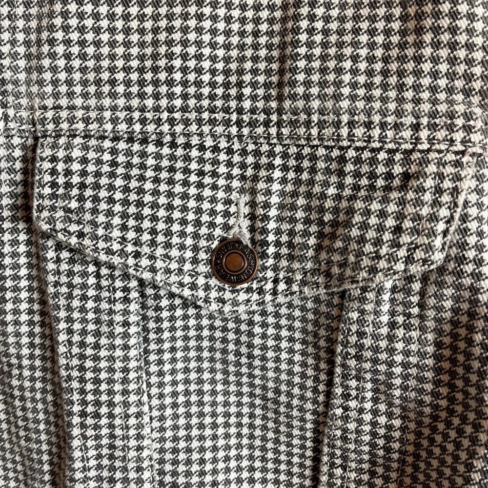 Princess Polly Herringbone Denim Jacket Size S/M - Image 4