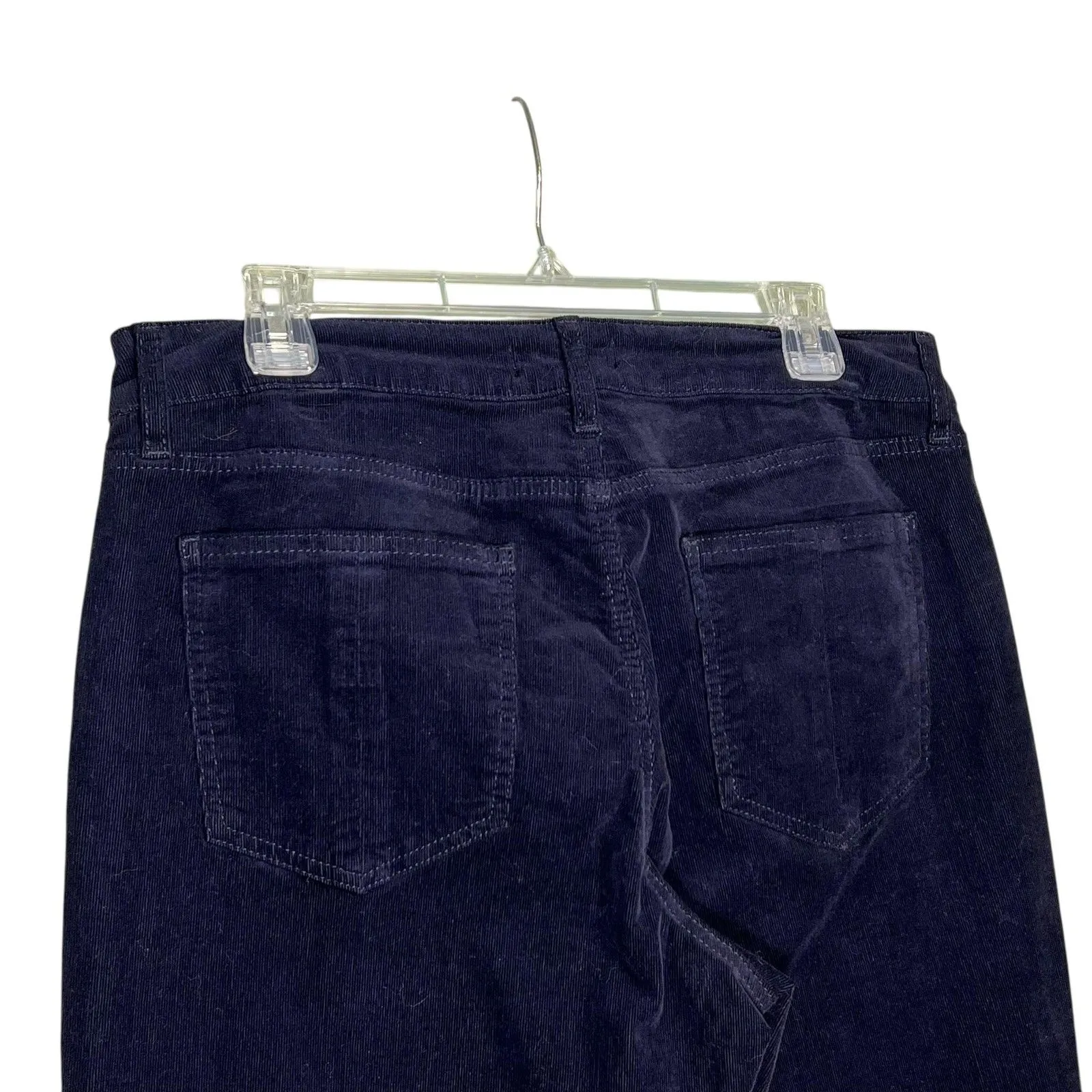 Prosperity Corduroy Pants Womens 31 Navy Blue Bootcut Stretch 98% Cotton Spandex - Image 9