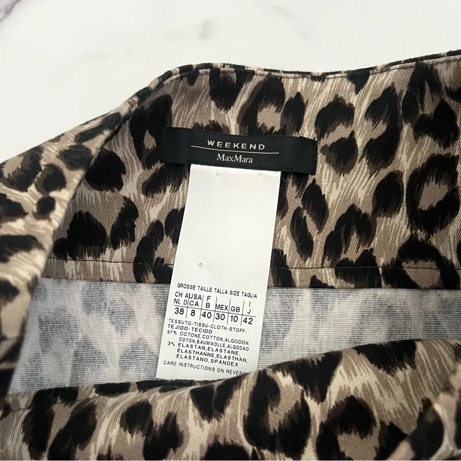 Max Mara Weekend shift Mini dress cheetah print Size 6 old money Classic chic Brown - Image 3