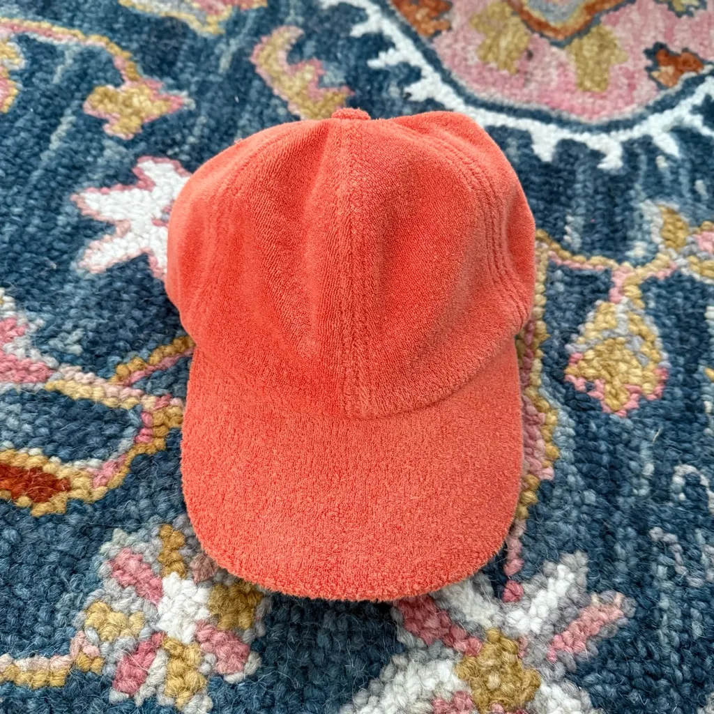 By Anthropologie Orange Terrycloth Baseball Hat - Image 3