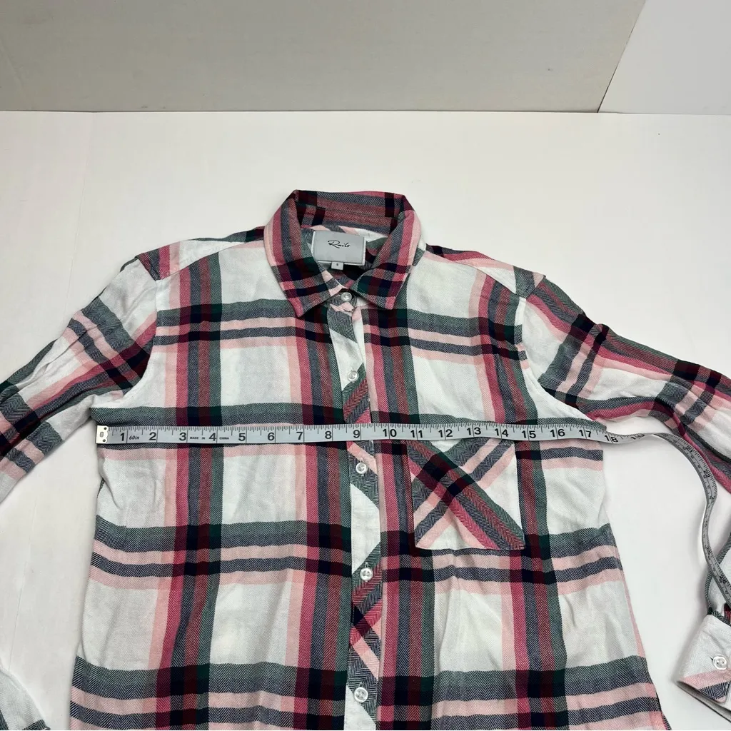 Rails Hunter Orchid Lake White Plaid Long Sleeve Shirt Button Front Size Small - Image 7