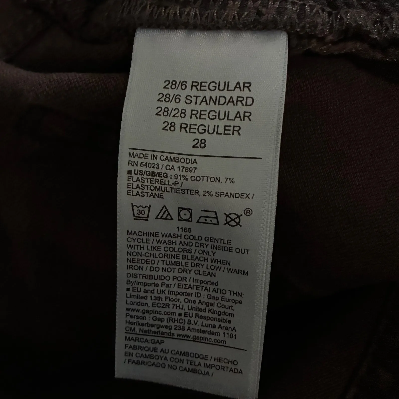 NWOT GAP Long Lean Low Rise Bootcut Jeans Brown Women's Size 28/6R - Image 5