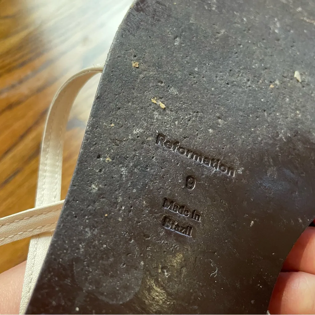 Reformation Ivory Strappy Sandals 9 - Image 4