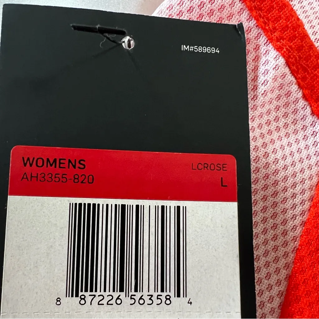 Nike Reversible Pinnie Lacrosse Jersey Orange/White AH3355 820 Womens Large NWT - Image 14