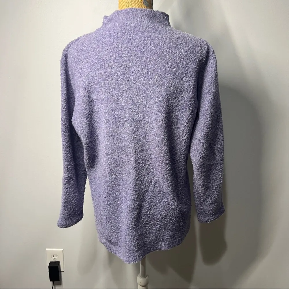 HANNA ANDERSSON Mock Sweater Women’s M 80%merino wool/20% nylon Purple Size M - Image 2