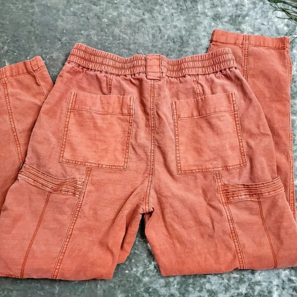 Anthropologie Cropped Cargo Pants in Rust - Image 8
