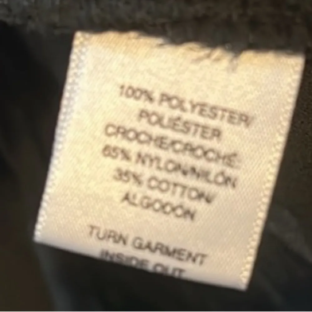 Meera Lane Black Chiffon & Lace Overlay Tunic Top Blouse V - Image 6