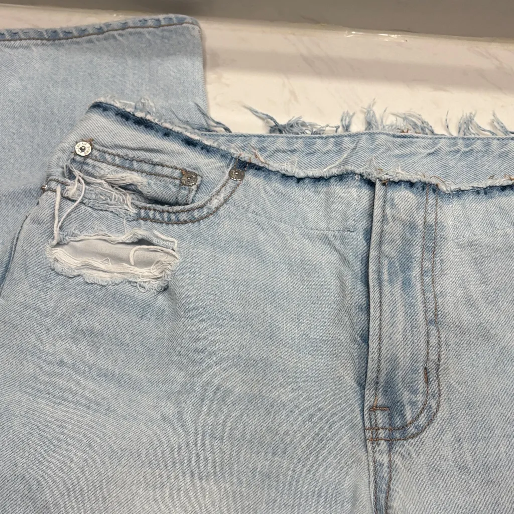 American Eagle straight leg, distressed waist jeans - Image 2