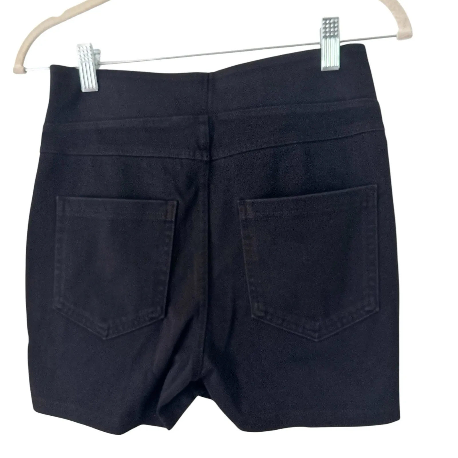 NWT Halara Flex Denim Black Pull On High Waisted Shorts Women’s Size Medium - Image 2