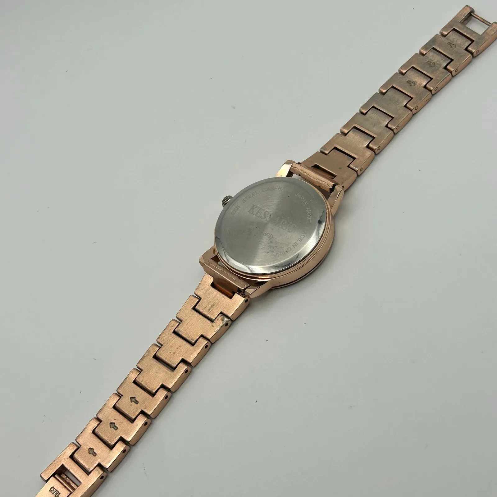 Kessaris Rose Gold Crystals Mother Pearl Women’s Watch Working New Battery - Image 5