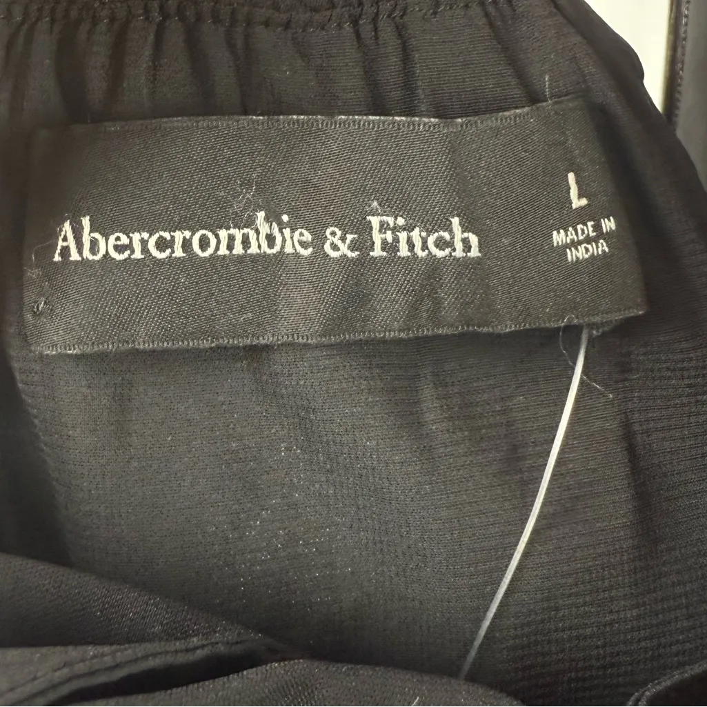 NWT Abercrombie & Fitch Criss‎ Cross Back Midi Dress in Black Size Large - Image 7
