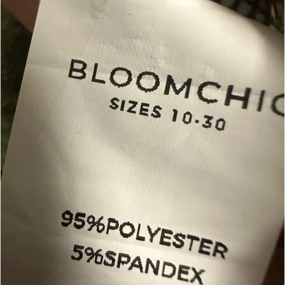 Bloomchic Ribbed Knit V Neck Long Sleeve Green Pocket Midi Dress Womens 14 16 - Image 12