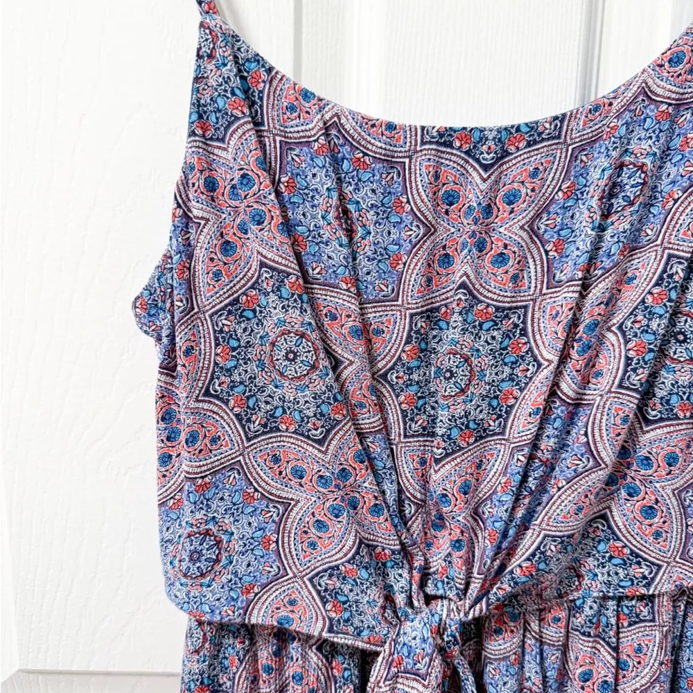 Lulus Purple pink boho bohemian mandala patterned romper fall cute medium casual - Image 3