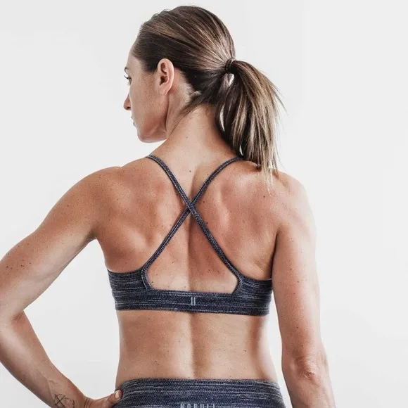 NWT NOBULL Women’s High-Neck Sports Bra - XS - Navy Melange - Image 2