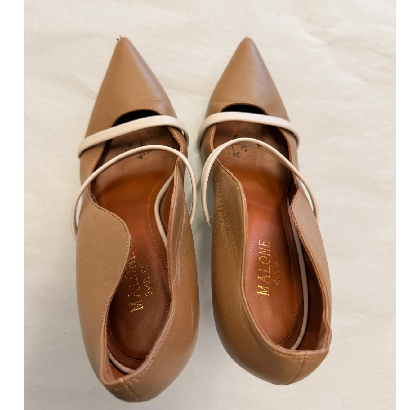 Malone Souliers Beige Leather Maureen‎ Pumps Size 37.5 - Image 2