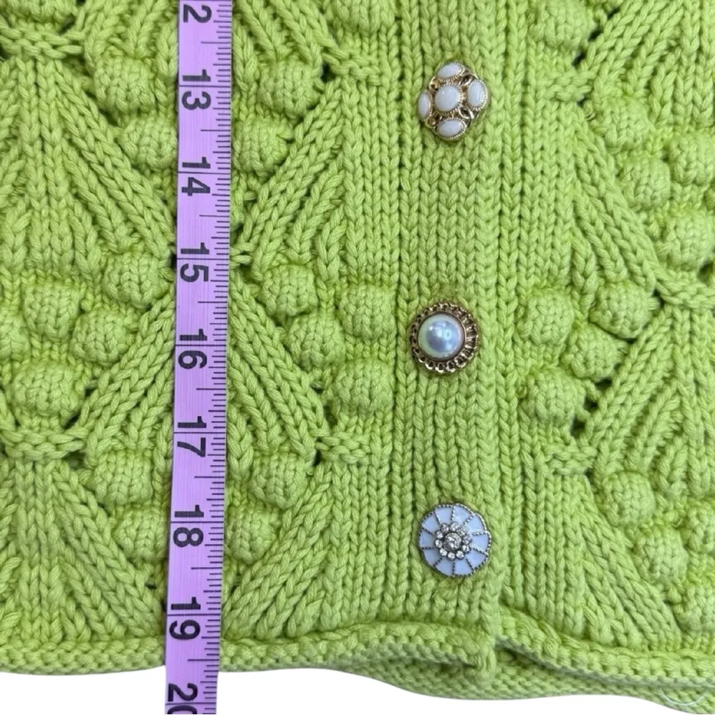 heartloom NWT Green Caspian Sweater Cardigan Size XS E0236 - Image 9