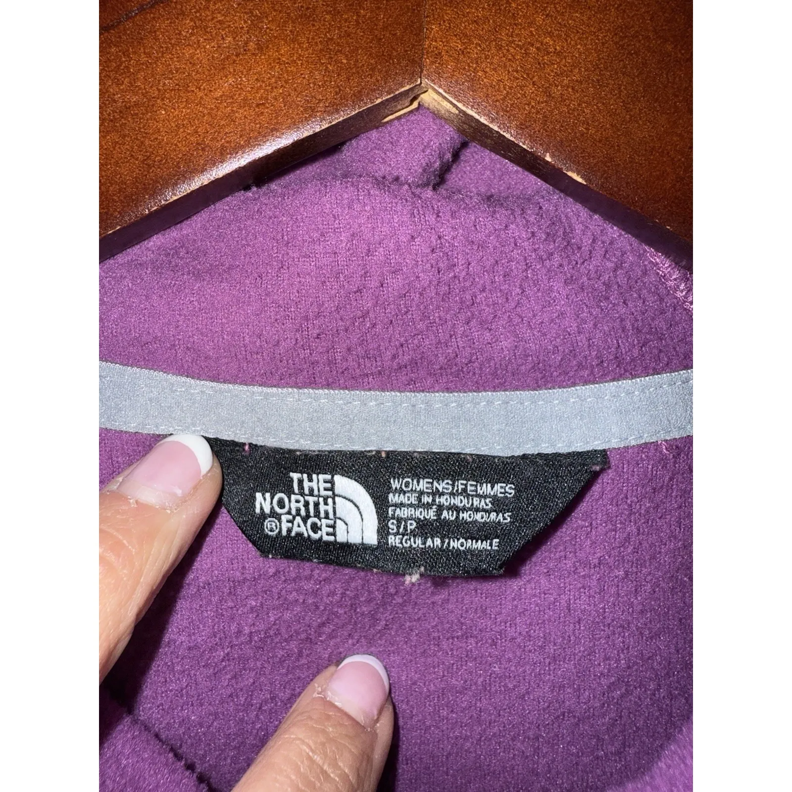 The North Face Women's Small Purple Fleece Jacket‎ Coat Full Zip Hood Hoodie EUC - Image 2