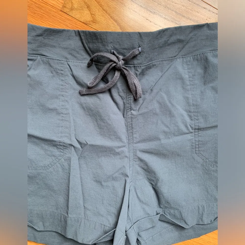 Eddie Bauer  Charcoal Gray High Rise Pull On Nylon Shorts XL Outdoor Hiking Climb - Image 5