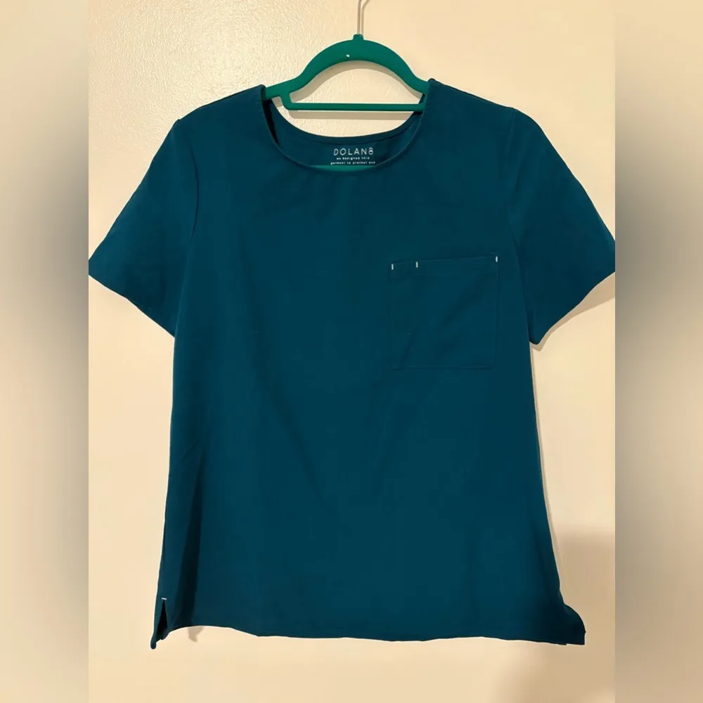 Dolan Chelsea Crew Neck Scrub Top Blue - Image 4