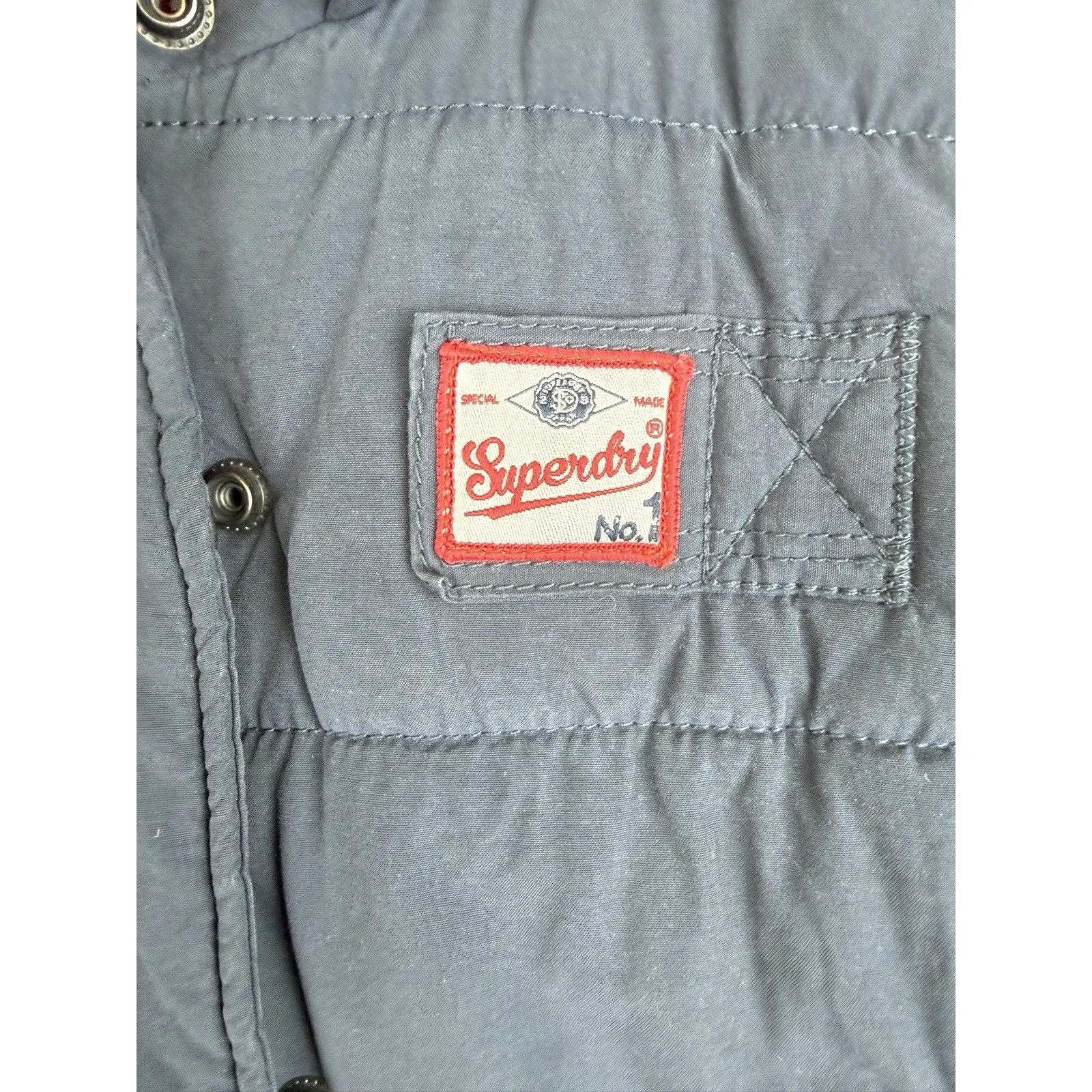 Superdry Blue Padded Gilet Women’s Size S Full Zip Casual Outdoor Vest - Image 6