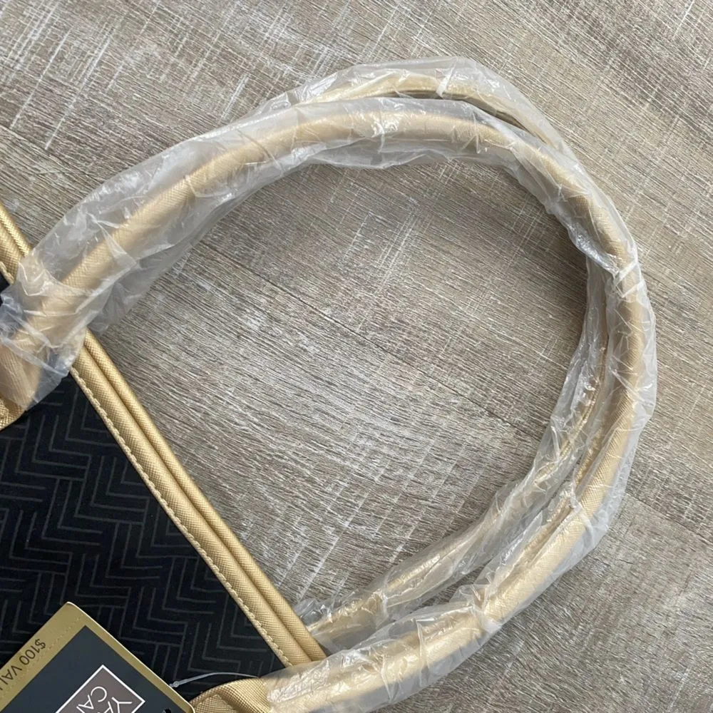 Black & Gold Tote Bag Purse Chevron Print Modern Shoulder Bag Gift Travel Beach - Image 5