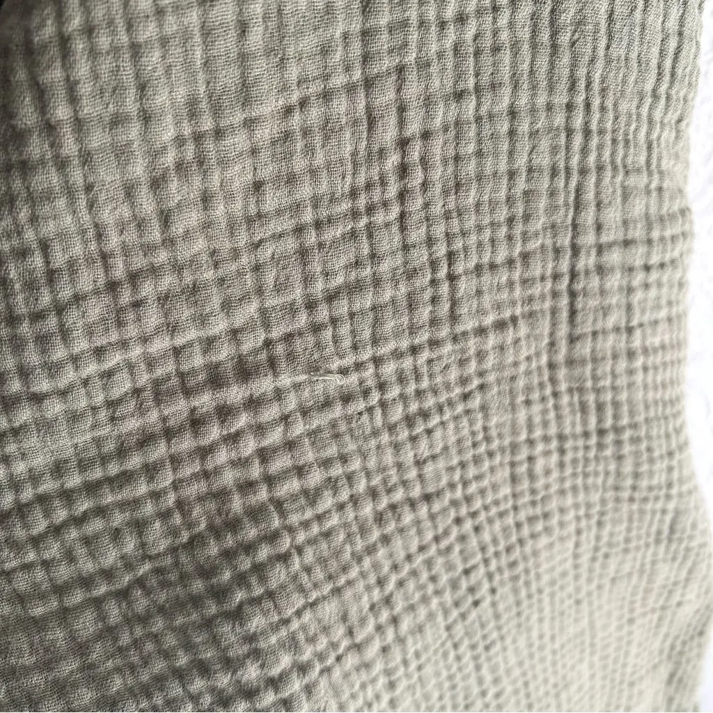 Amadi Anthropologie Maella Off-The-Shoulder Gauze Dress Green Sz Medium - Image 5