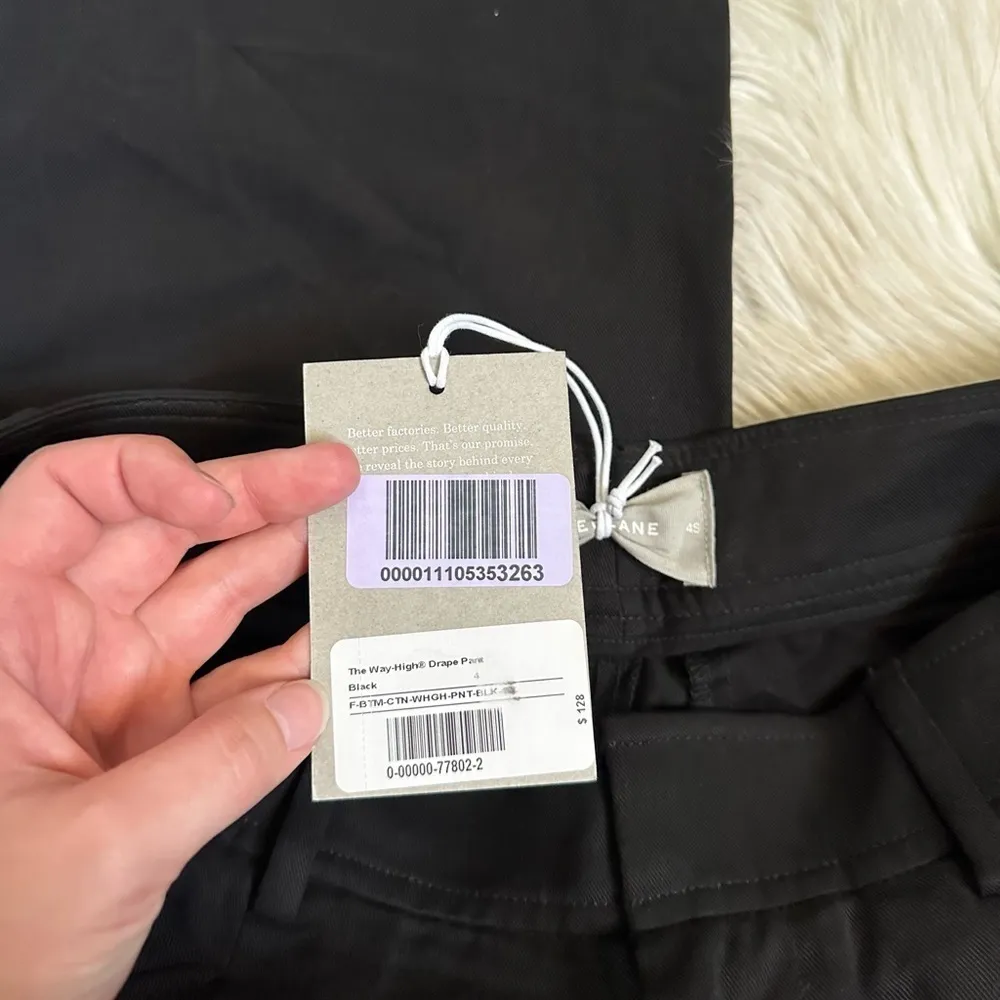 EVERLANE The Way High Drape Pant In Black - Image 7