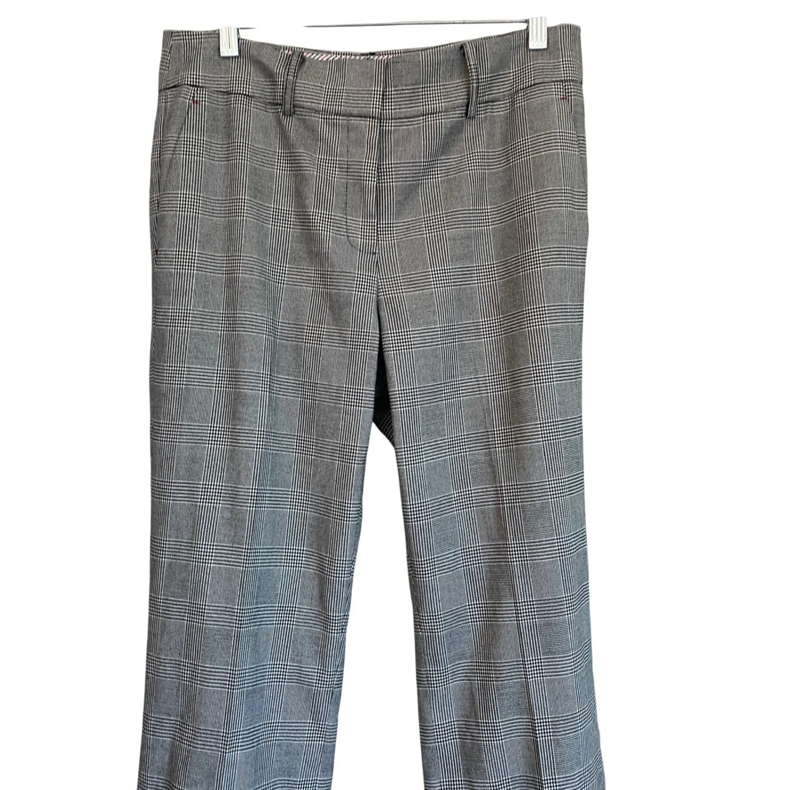 Tommy Hilfiger Women Plaid Pants Black White Career Trousers Size 6 - Image 3