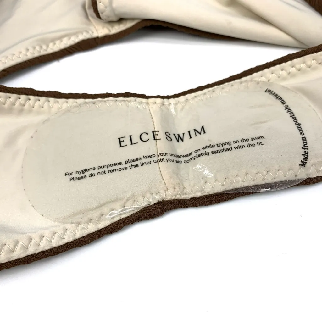 NWT ELCE SWIM Bowie Bikini Bottom Cacao M Brown Size M - Image 3