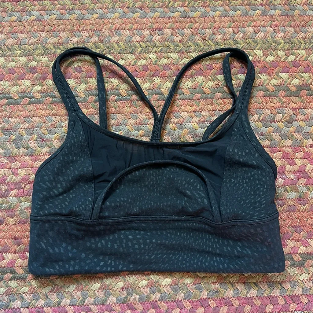 LULULEMON NULU & MESH BLACK YOGA SPORTS BRA - Image 3