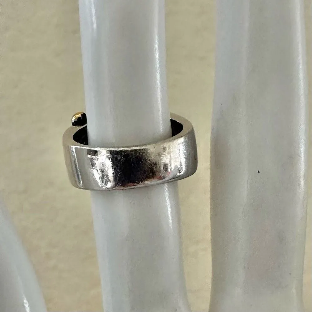 Bold Dome Ring – Silver & Gold Mixed Metal Statement - Image 5