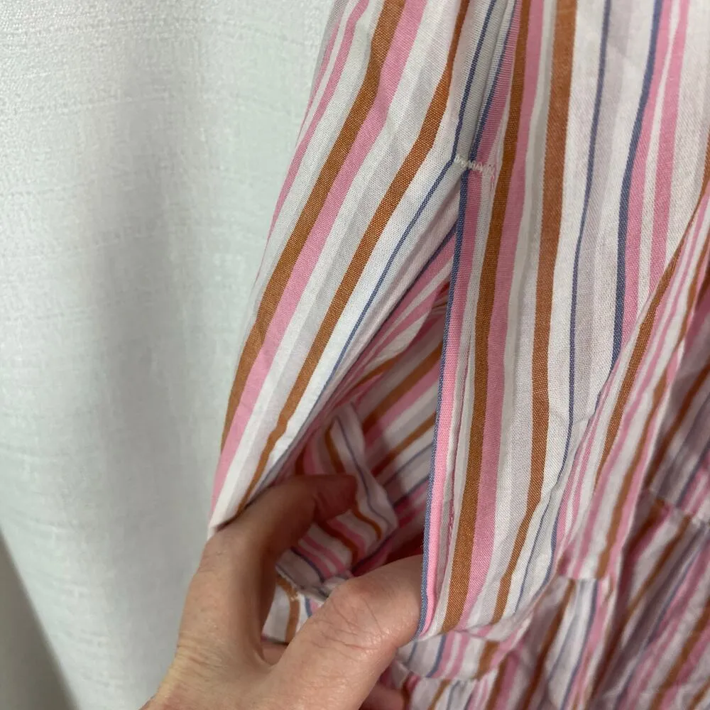 Xirena White&Pink Stripe Cotton Eloise Mini Dress Sz.XS White - Image 11