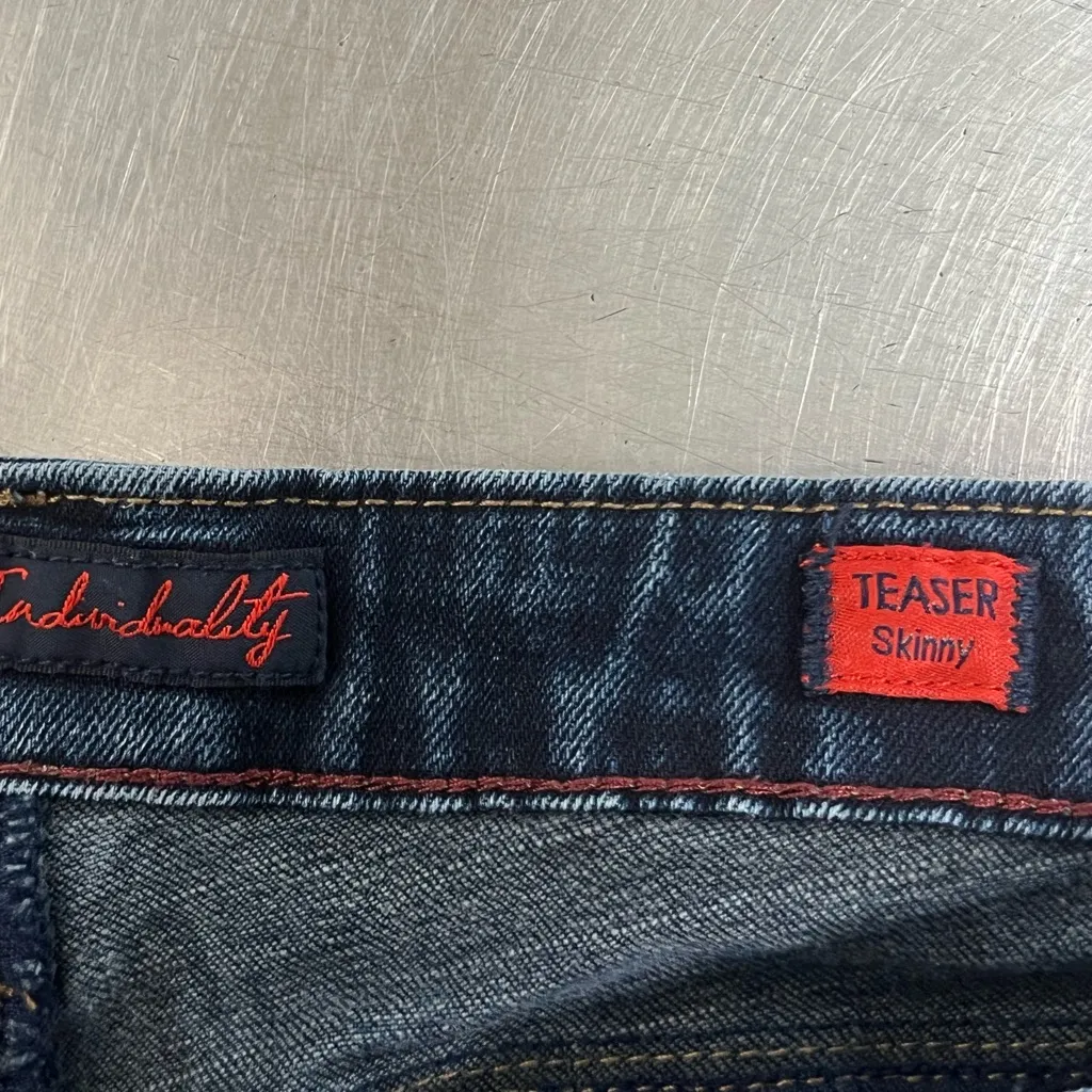 Cult of Individuality Teaser Skinny Jeans w/ Rhinestone Pockets - Image 7