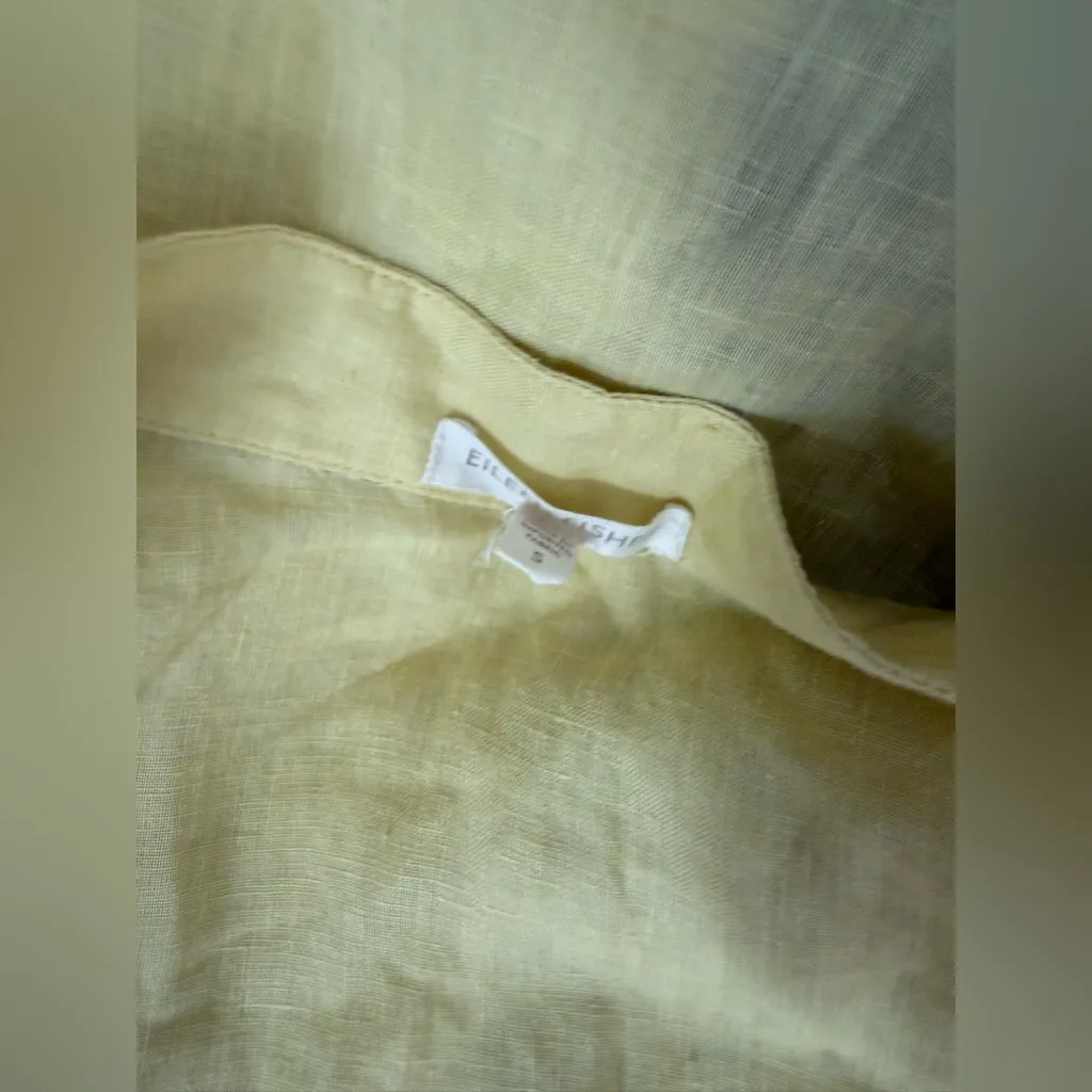 Eileen Fisher Organic Cotton Button Down Blouse, Size Small - Image 5