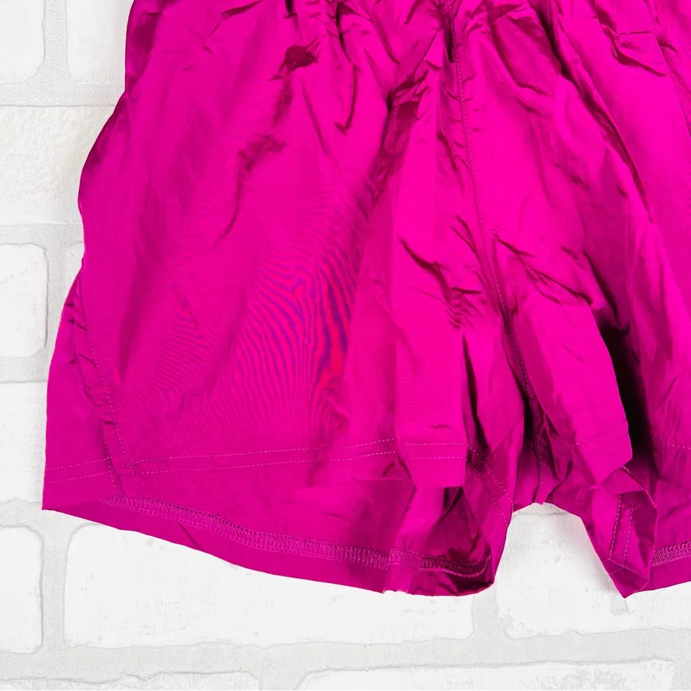 Gorgeous Pink‎ Fuchsia Sport Mini Shorts High Rise Active S Wide Waist Band NWT Pink - Image 2