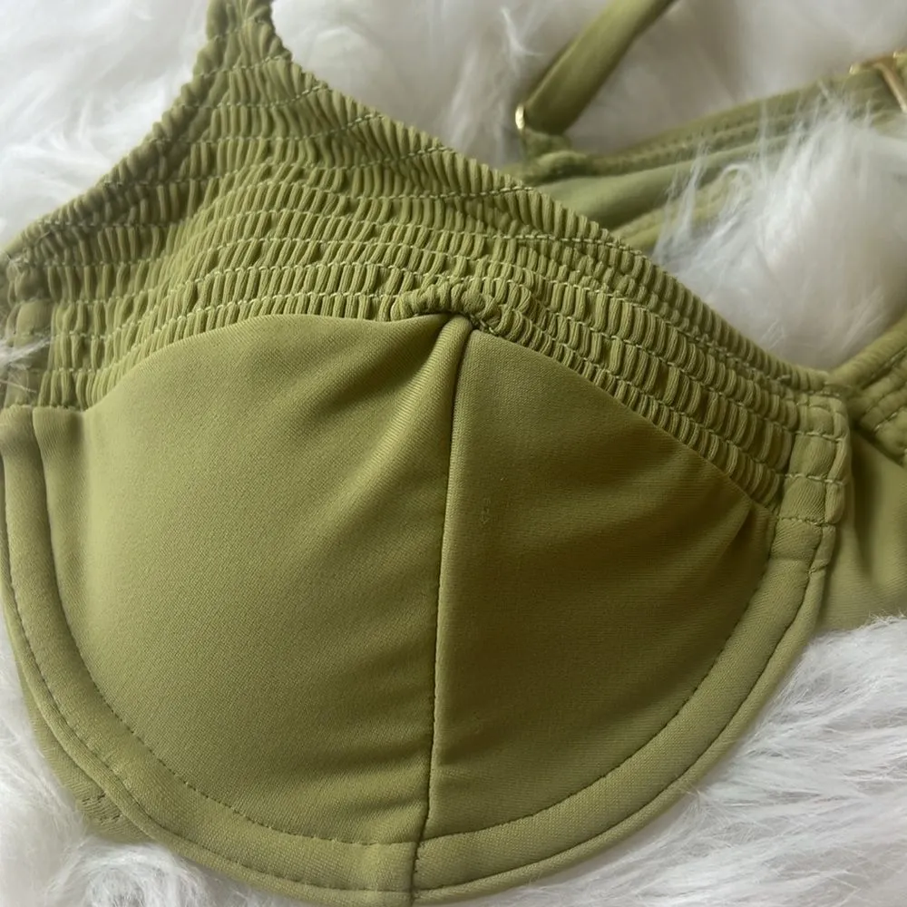 Xhilaration olive green underwire bikini set - Image 8
