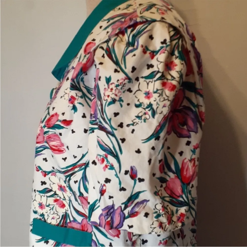 VINTAGE 80S 2 PIECE CROPPED TOP DRESS 12 White - Image 3