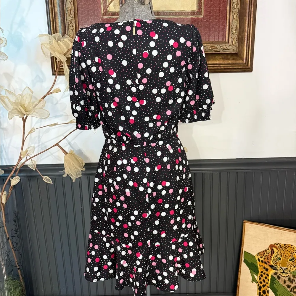 Karl Lagerfield Paris Jacquard Dot Flounce Dress ~ Size 4 🧡🍄 - Image 5