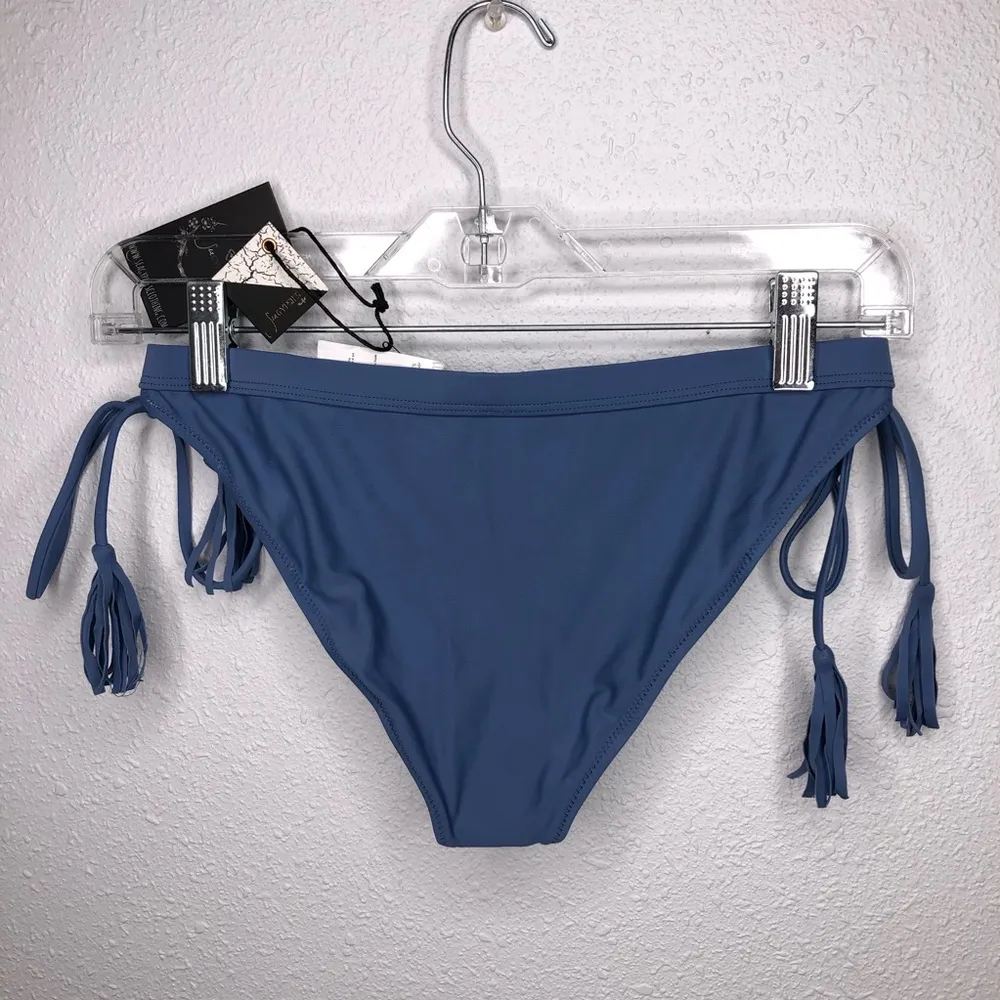 New Sea Gypsies Solid Blue Bikini Bottoms size L - Image 2