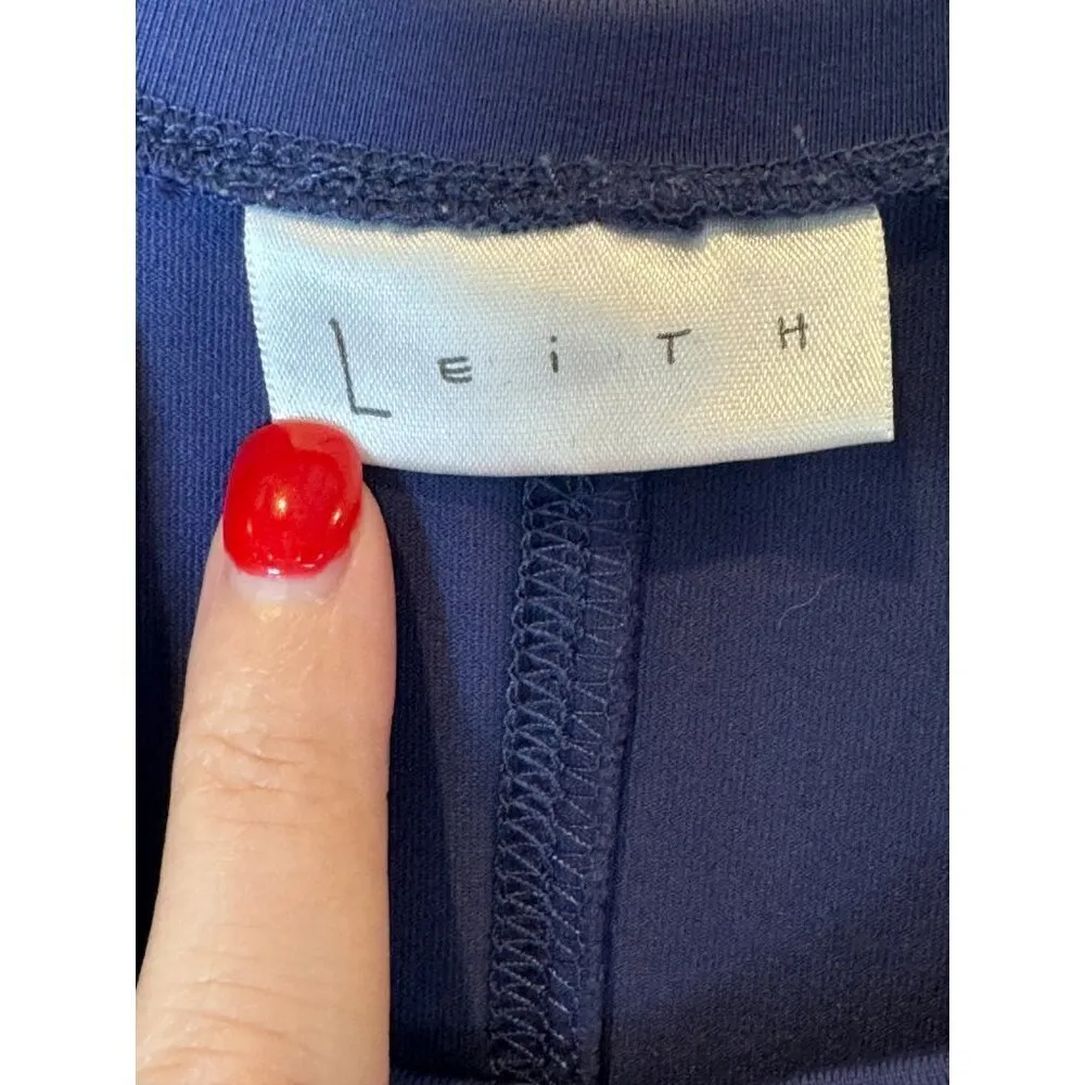 Leith Dress Women XS Blue Sleeveless Crew Neck Racerback Midi Tank Athletic‎ - Image 7