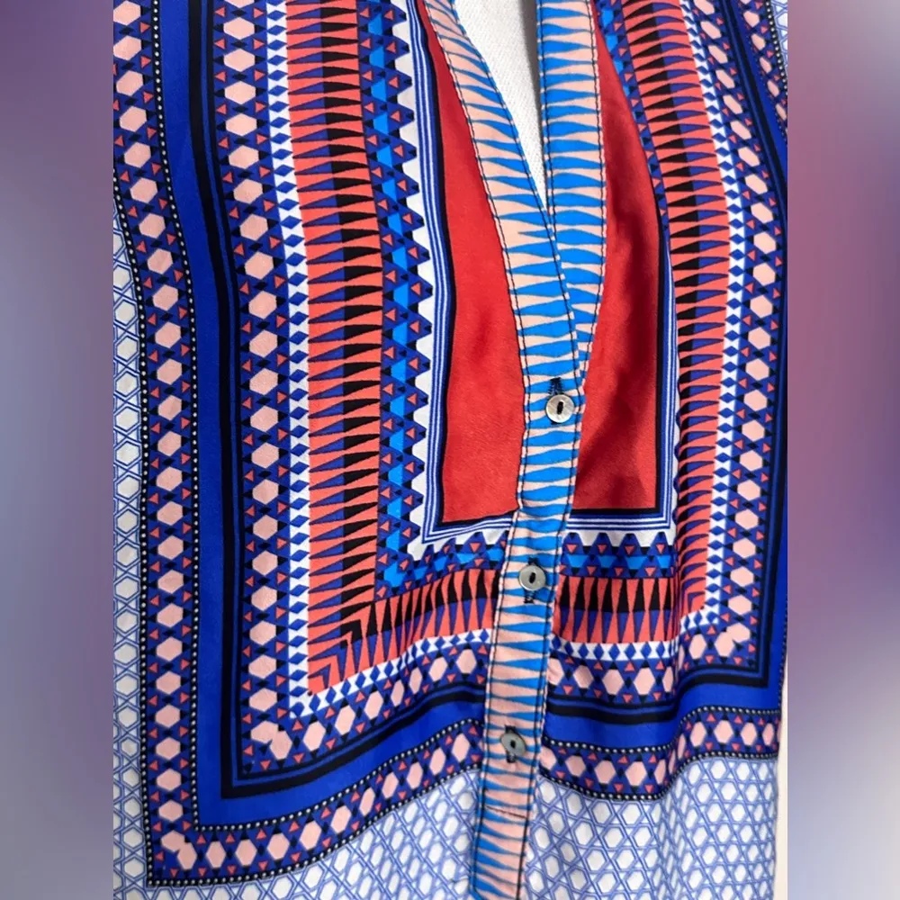 Brixon Ivy  Sheer Colorful Sleeveless Blouse shirt; tank; size XL - Image 5