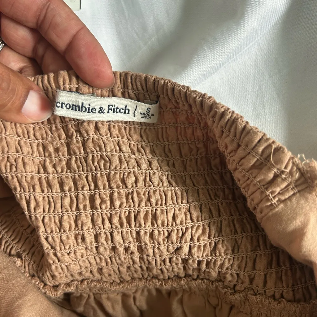 Abercrombie & Fitch | Emerson poplin puff sleeve embroidered eyelet hem dress - Image 11