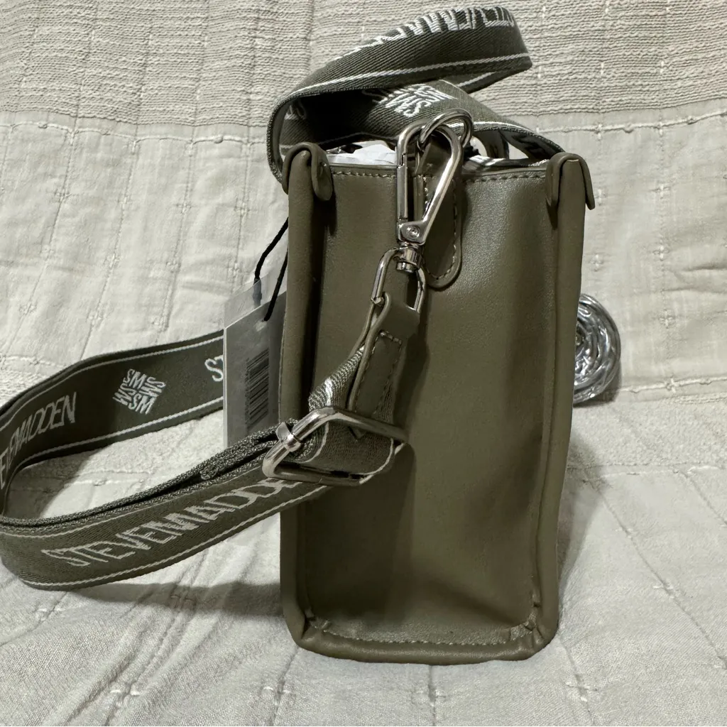Steve Madden Bwebber Olive Green Crossbody‎ Tote Bag - Image 4